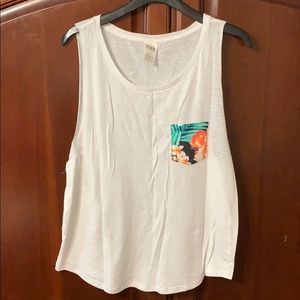 PINK Deep Tank with Floral Pocket